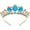 8.Clear Blue+Gold (Cinderella), variant on Princess Tiaras for Little Girls, Kids Dress-up Crown Headband, Birthday Wedding Halloween Cosplay Hair Accessories