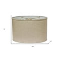 thumbnail image 6 of HomeRoots 470210 14 in. Throwback Oval Linen Lampshade Dark Wheat, 6 of 7