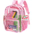 thumbnail image 1 of Mochila Bagseri Clear para niñas con diseño de unicornio rosa de 15 pulgadas, 1 of 7