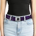 thumbnail image 5 of Buckle-Down Belt, Seatbelt Buckle Belt, Paisley Stars Black Purple White, Youth 22 to 32 Inches, 5 of 9