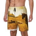 thumbnail image 1 of Lukts Western Cowboy Ranch Print Mens Swim Trunks Swim Shorts Quick Dry Bathing Suits for Men Beach Shorts Mesh Lining Swimming Trunks ,Bathing Suit-XX-Large, 1 of 6
