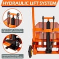 thumbnail image 3 of AECOJOY Hydraulic Material Lift Pallet Truck 500 Lbs,Lift Table Cart,32" Max Lift Height Pallet Truck Jack with Lockable Swivel Casters – Ideal for Warehouse, Workshop and Garage Use, 3 of 11