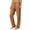 Coffee#34, variant on YOIAVAIOY Women's Cotton Linen Straight Leg Pants Elastic Waist Casual Long Trousers with Pockets Khaki XXL