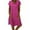 Hot Pink, variant on YAYUBA Cruise Outfits for Women 2026 Womens Fashion Dress Solid Color Short Sleeve V Neck Mid Length Dress Vacation Flowy Maxi Dresses