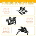 thumbnail image 3 of Uxcell Napkin Rings Holder, Leaf Napkin Holder Ring Dining Table Decor Black, 3 of 5