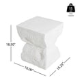 thumbnail image 3 of Cleo Outdoor Paito Modern Minimalist MGO Side Table, White, 3 of 3