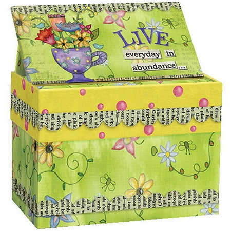Abundance Recipe Card Box W/recipe Card