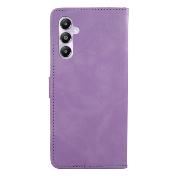 Funda Cartera Suave Cely Vesmir Para Samsung A05s Morado Más 2 Micas De Cristal