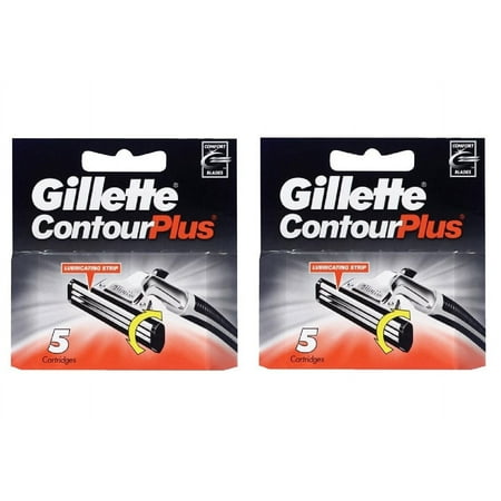 Gillette Contour Plus (same as Atra Plus) Refill Blade Cartridges, 10 Count
