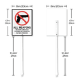 thumbnail image 6 of Caution Safety Sign All Weapons Prohibited Sign with Stake 8x12inch Aluminum Outdoor Decoration Sign Rustproof Sturdy Aluminum Sign for Outdoor Use Easy Install Set of 1, 6 of 6