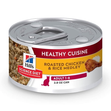 Hill's Science Diet Healthy Cuisine Roasted Chicken & Rice Medley Wet Cat Food, 2.8oz Can 24pk
