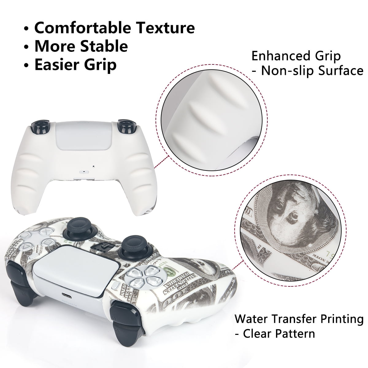 Skinit Diamond Silver Glitter Controller Skin for PlayStation 5 (GameStop) 247092