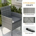 thumbnail image 5 of UDPATIO Furniture Set 3 Pieces Patio Rattan Wicker Chairs,Patio Porch Outdoor Furniture Set with Chairs,GR, 5 of 9