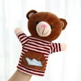 thumbnail image 1 of BRIGHTFUFU Bear Hand Puppet Plush Toy Parent Child Interactive Storytelling Props Lindo caricatura de animales de animales para actividades familiar, 1 of 7