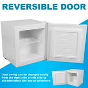 Living Essentials 1.1 Cubic Feet Adjustable Temp Upright Mini Freezer, White