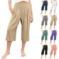 thumbnail image 2 of Fengactive Little Girls Loose Capri Pants High Waisted Casual Lounge Pants Capris for Girls with Pockets, 2 of 8
