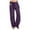 Purple, variant on Qulqfy Women Baggy Pants Wide Leg Cutout Eyelet Blue High Waist Casual Pants L