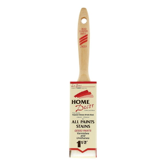 Linzer Home Decor 1-1/2 in. W Flat Paint Brush (Pack of 12)