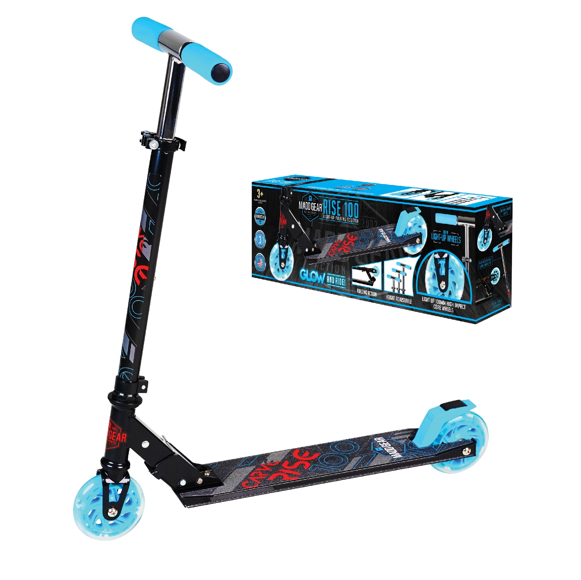 Madd Gear Rize Push Scooter Blue Great for kids of all ages Light