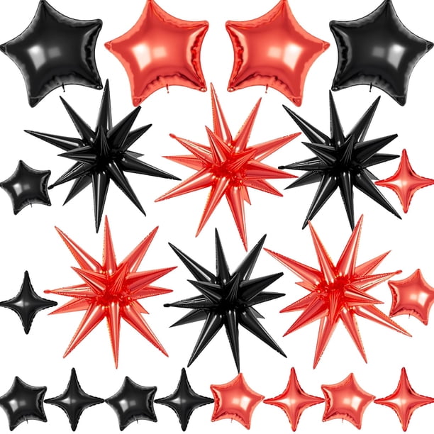 Set de globos BZIDII Star Foil Mylar 22/18/10 pulgadas, 22 unidades