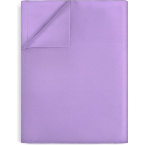 Lirex Light Purple Flat Sheet Twin,Ultra Soft & Breathable Brushed 1800 Microfiber, Hotel Quality Flat Sheet Sold Separately, Top Sheet for Bed (Light Purple, Twin)