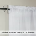 thumbnail image 5 of OVZME Bethany White Curtains 96 Inch Length 2 Panels Set, Faux Linen Extra Wide Textured Semi Light Filtering Soft Airy Farmhouse Curtain Drapes for Living Room Bedroom, 50Wx96L, White, 5 of 7