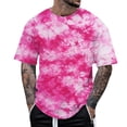 thumbnail image 2 of Tie Dye T Shirts for Men 2026 Summer Casual Short Sleeve Crewneck Camo Print Tee Shirt Streetwear, 2 of 5