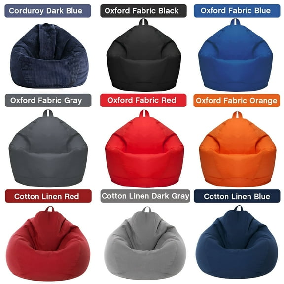 XIBUFE 2026 New 2 Size Large Bean Bag Chair Indoor for Adults Kids Lazy Lounger Couch Sofa Cover for Living Room,Bedroom,Playroom,Dorm