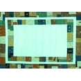 thumbnail image 1 of Ahgly Company Indoor Rectangle Abstract Turquoise Blue Contemporary Area Rugs, 4' x 6', 1 of 4