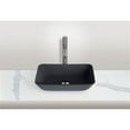 thumbnail image 4 of Arete Rectangular Tempered Glass Vessel Bathroom Sink in Black, 4 of 5