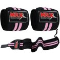 thumbnail image 2 of MRX Weight Lifting Wrist Wraps GYM Training Straps Wrist Support While Lifting Crossfit Wrap 18 Inches Long 1 Pr Pink, 2 of 3