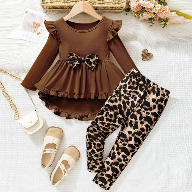 Gubotare Cute Outfits for Girls Preppy Toddler Girl Clothes Ruffle