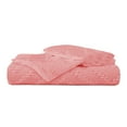 thumbnail image 5 of Peace Nest 3 Pieces Clipped Jacquard Geometric Tufted Duvet Covers & Pillow Sham Set ,Microfiber Soft Bedding Set with Zipper Closure 4 Ties, Wave Quilted, Light Pink, King Size, 5 of 5