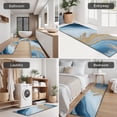 thumbnail image 5 of Blue Gold Wave Marble Pattern Kitchen Rugs Sets Of 3,Kitchen Runner Rugs Non Skid Washable,Decorative Kitchen Floor Mats for Kitchen,Sink,Laundry,17"x30"+ 17"x47" + 17"x59", 5 of 6