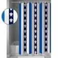 thumbnail image 3 of Shower Curtain Bathroom Set Sea Turtle Navy Blue Stripes Waterproof Fabric Shower Curtains with Grommets&Hooks Coastal Nautical Theme Privacy Bath Curtain for Bathtub 72x72in, 3 of 7