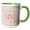 Green/White, variant on 3drose, Word Love Typography Art with Arrows, 11oz Two-tone Yellow Mug