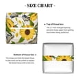 thumbnail image 5 of Fuzoiu Sunflowers And Butterflies Print Tissue Box Cover Holder, Square Leather Tissue Box,PU Leather Decorative Organizer for Tabletop, Bathroom, Car, Office, 5 of 7