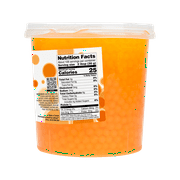 Tea Zone Mango POPPING PEARLS™, for Beverage, Sweet snacks, Boba Milk Tea, Ready to Serve (7 lbs)
