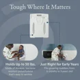 thumbnail image 3 of Foundations Toddler Wall Seat Bath Bench for Public Restrooms (Light Gray), 3 of 5