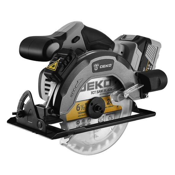 Sierra circular DEKOPRO 20 V inalámbrica 165 mm con 4500 RPM