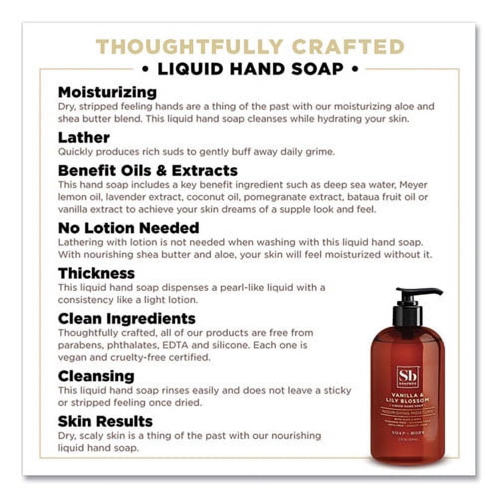 Hand Soap, Vanilla And Lily Blossom, 12 Oz Pump Bottle, 3/box | Bundle of 2 Boxes