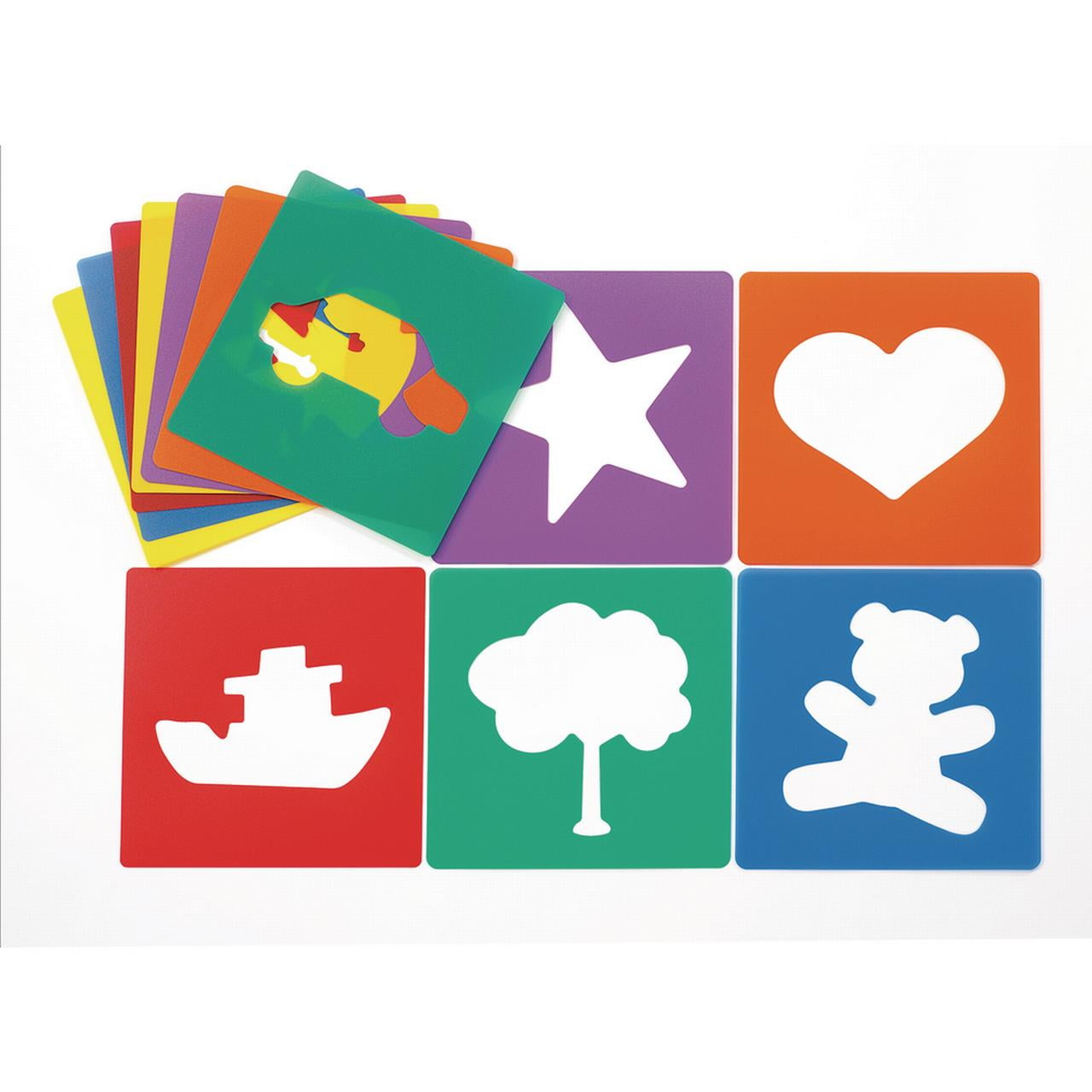 Colorations Familiar Shapes Stencils For Kids 8 Inches Jumbo Sturdy Colorations Familiar Shapes Stencils For Kids 8 Inches Jumbo Sturdy