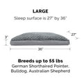 thumbnail image 2 of FurHaven Ultra Plush Pillow Deluxe Mattress Pet Bed for Dogs & Cats - Gray, Large, 2 of 7
