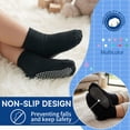 thumbnail image 2 of Baby Toddler Socks with Grip- 9 Pairs Anti-Skid Infant Socks for Crawling Walking Playing Non Slip Kids Boys Socks(02 Black,6-12 Months), 2 of 6