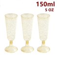 thumbnail image 1 of Copa de champán desechable de 5/25/50 piezas, Copas de flautas de plástico, suministros para fiesta de cumpleaños, boda, Bar, bebida, vino tinto, helado, 5OZ, 1 of 4