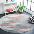 thumbnail image 2 of SAFAVIEH Invista Searlait Abstract Area Rug, Light Grey/Rust, 6'7" x 6'7" Round, 2 of 8