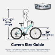 Pacific Cavern Mountain Bike, 26 Inch Wheels, Age 14+, Mint