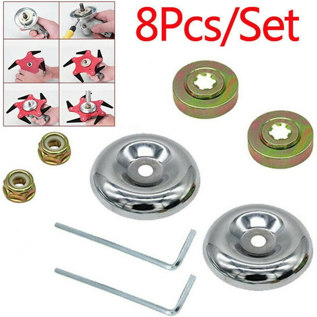8X Brush Cutter Blade Fixing Kit For Stihl Lawnmower Attachment Blade
