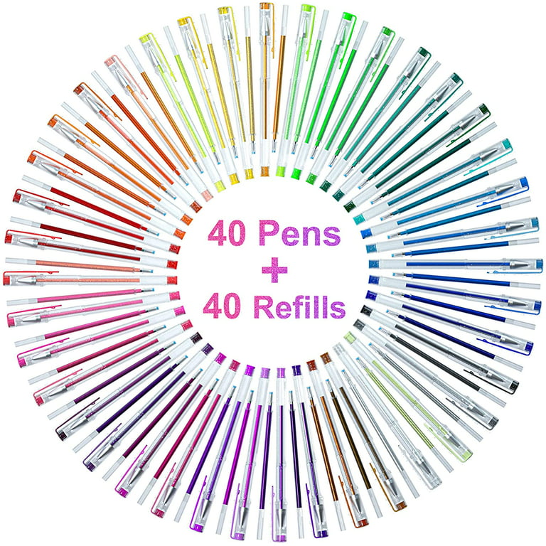 240 Pack Glitter Gel Pens, Shuttle Art 120 Colors Glitter Gel Pen