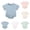 Blue, variant on Einccm Baby Boys Girls Bamboo Romper - Soft Short Sleeve Round Neck Jumpsuit - Breathable Summer Bodysuit with Bottom Snaps for borns and Toddlers 3-24M